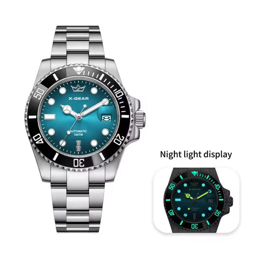 Reloj Automático X-GEAR Submariner 100metros Deep Blue