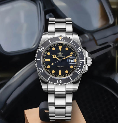 Reloj ADDIESDIVE Retro Submarino 200M Black