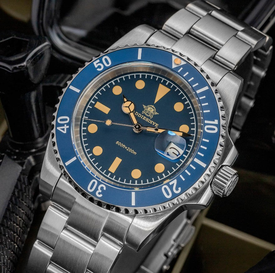 Reloj ADDIESDIVE Retro Submarino 200M Blue