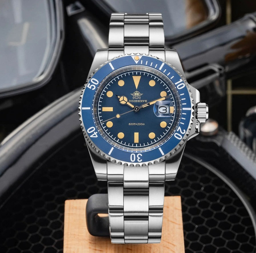 Reloj ADDIESDIVE Retro Submarino 200M Blue