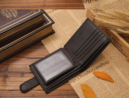 Billetera JINBAOLAI de Cuero Classic Elegant