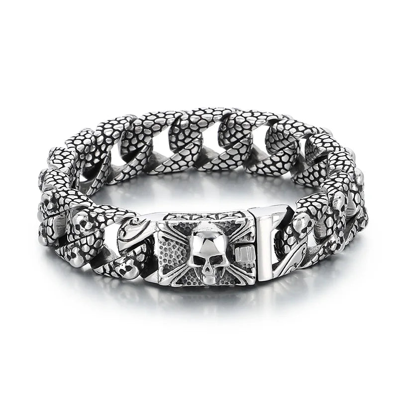 Pulsera Fongten Calavera Gotica 20.5cm