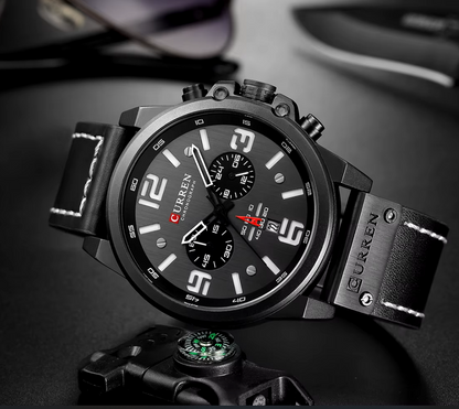 Reloj CURREN Top Cuero Carbon
