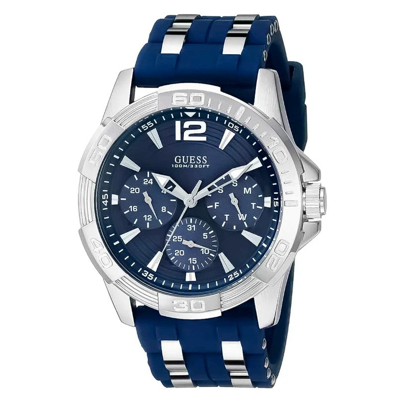 Reloj GUESS Oasis U0366G2 Genuino SilverAzul Multifuncional 100M