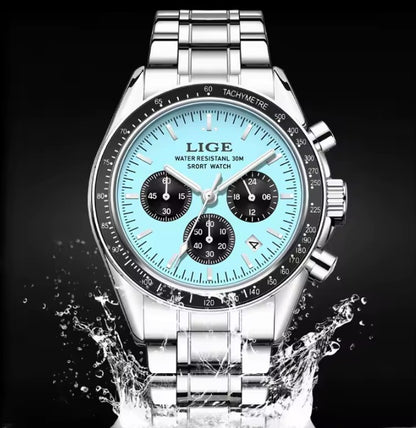 Reloj LIGE Cara Celeste Acero Inoxidable