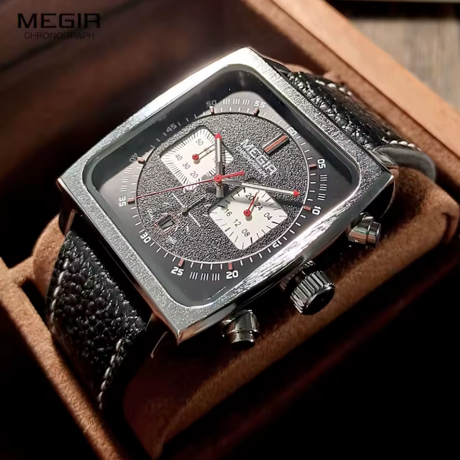 Reloj MEGIR Square Leather