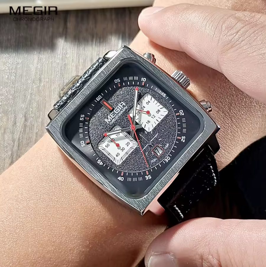 Reloj MEGIR Square Leather