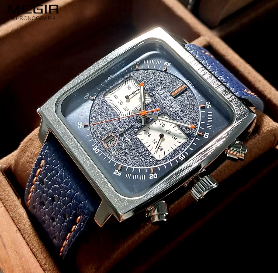Reloj MEGIR Square Leather