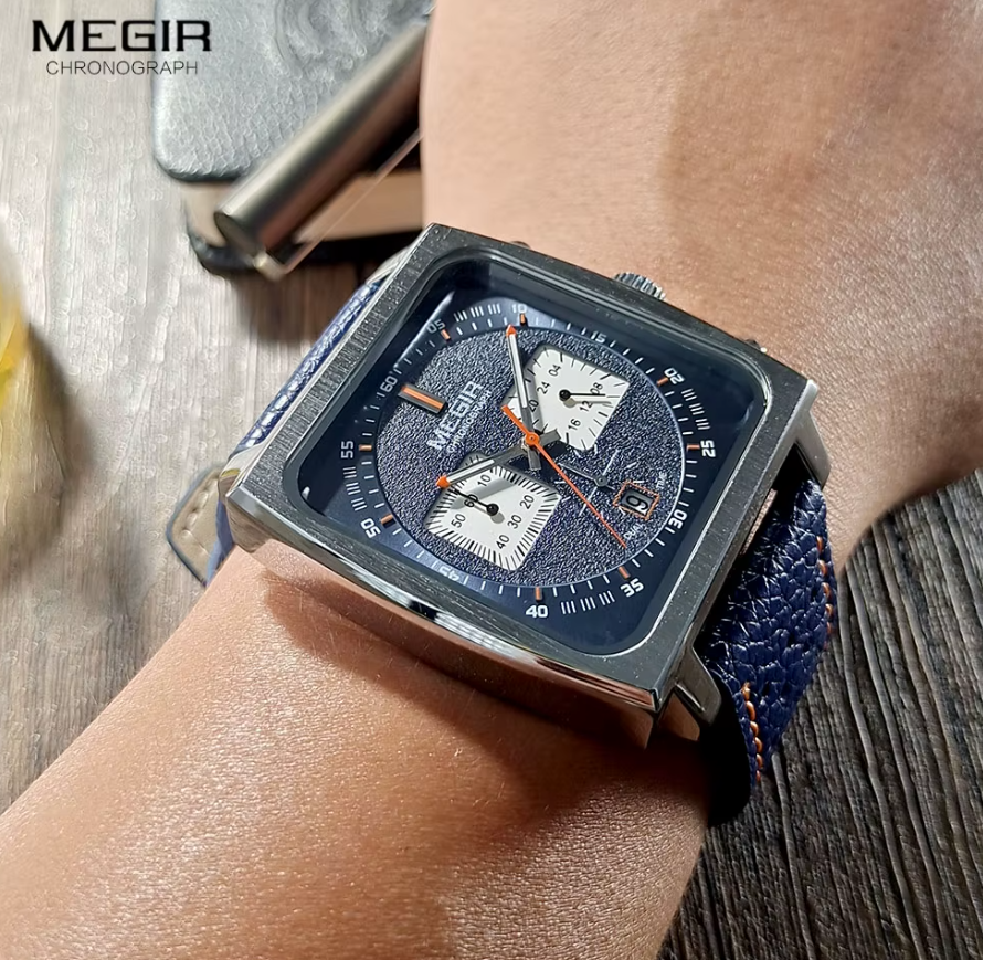 Reloj MEGIR Square Leather