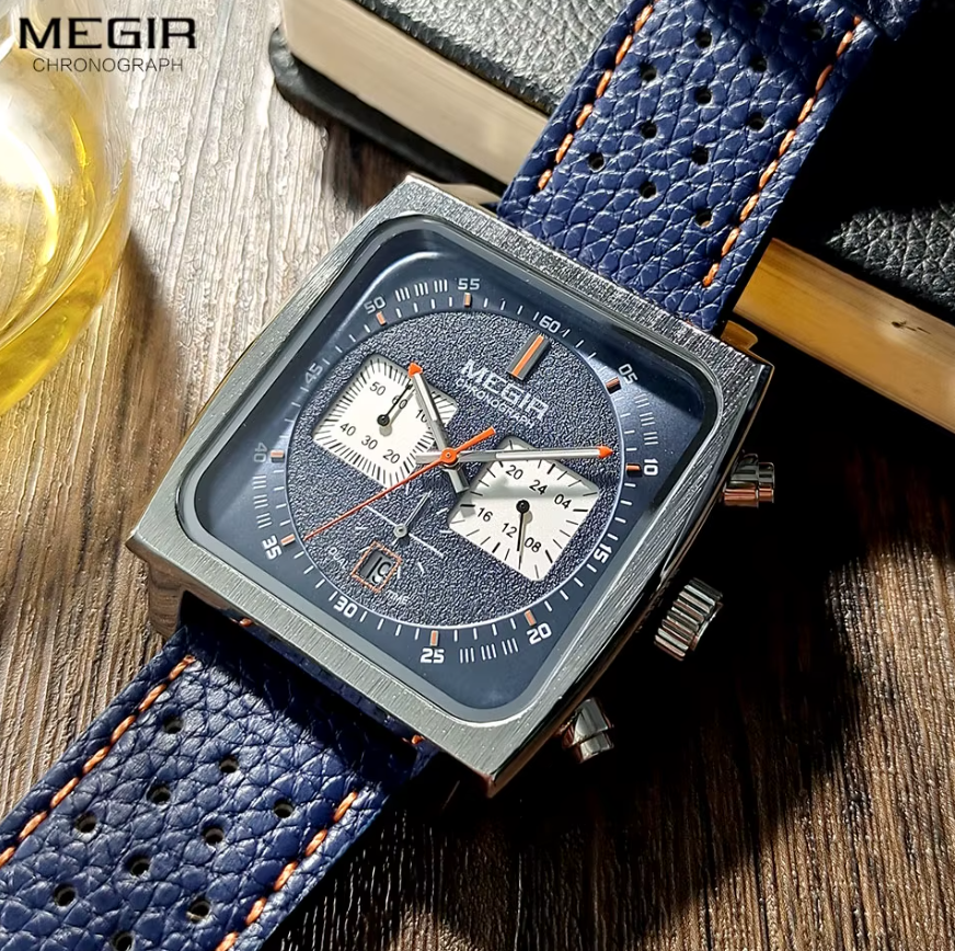 Reloj MEGIR Square Leather
