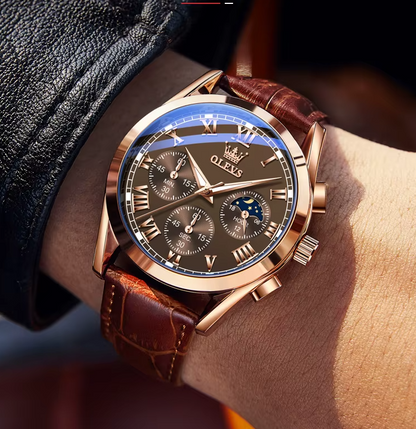 Reloj OLEVS Cuero Diseño Elegante