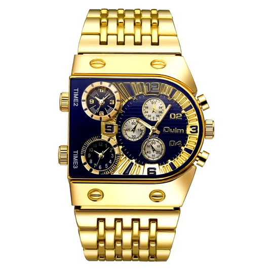 Reloj OULM Cuadrado Triple Horario