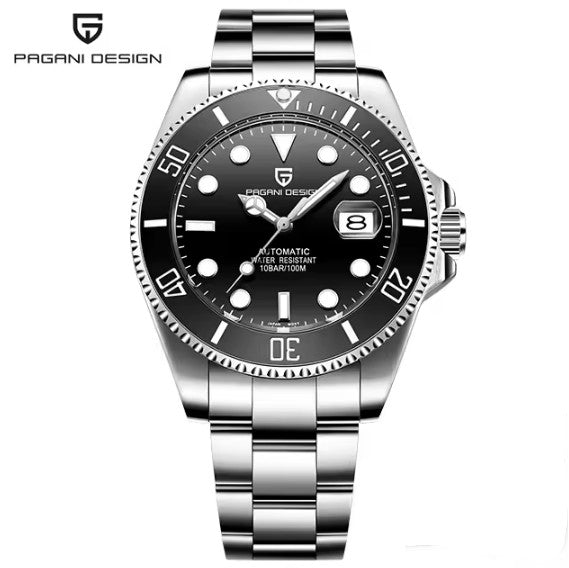 Reloj Automático PAGANI DESIGN Submariner Black 43mm (PD1639)