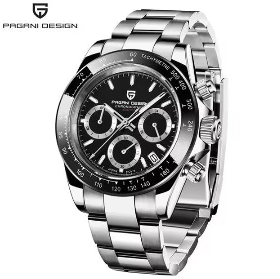 Reloj PAGANI DESIGN Daytona Panda Black Acero (PD1644)