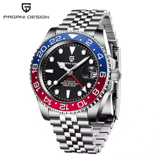 Reloj Automático PAGANI DESIGN GMT MASTER II Jubilee Pepsi (PD1662)