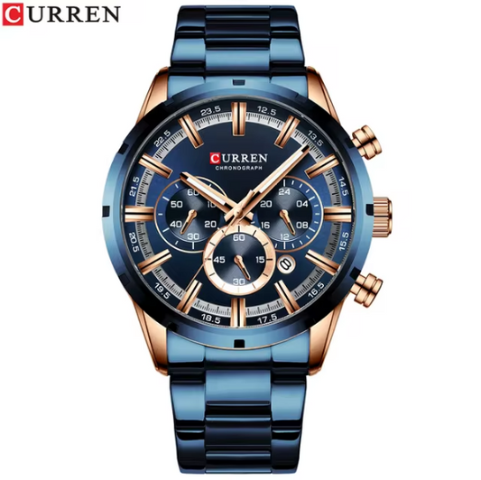 Reloj CURREN Blue Deportivo Acero Inoxidable