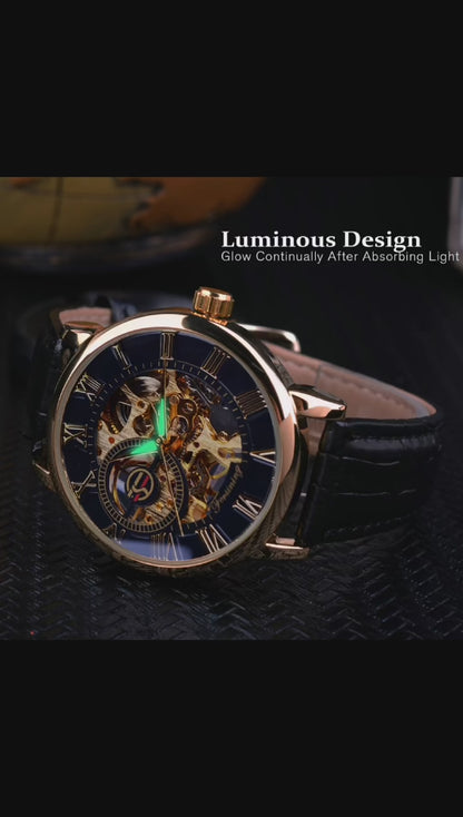 Reloj FORSINING Mecánico Skeleton Cuero