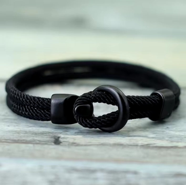 Pulsera Tela Paracord 20.5cm (Rojo|Negro|Beige|Marrón)