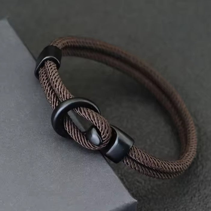 Pulsera Tela Paracord 20.5cm (Rojo|Negro|Beige|Marrón)
