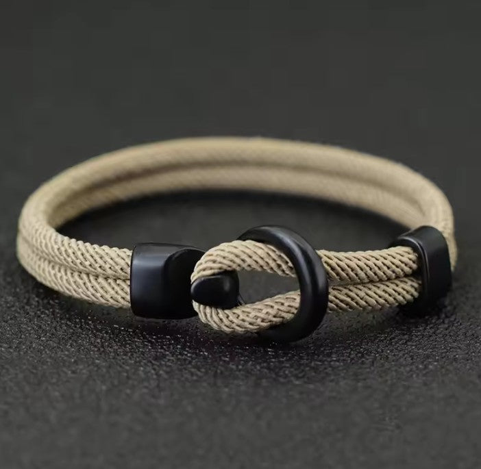 Pulsera Tela Paracord 20.5cm (Rojo|Negro|Beige|Marrón)