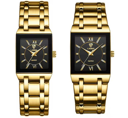 Reloj de Parejas LIEBIG Acero Inoxidable GoldBlack
