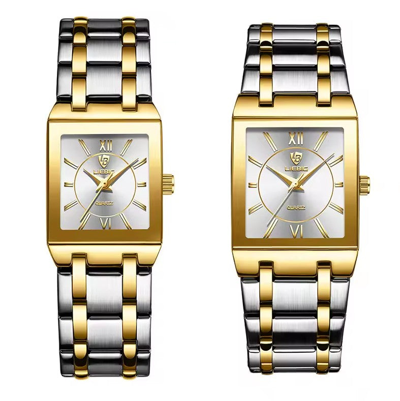 Reloj de Parejas LIEBIG Acero Inoxidable GoldWhite