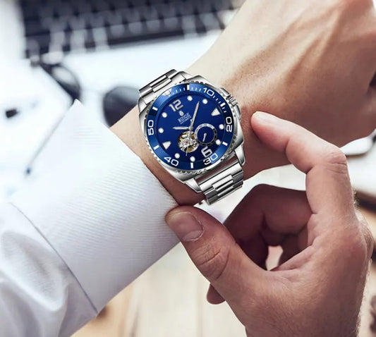 Reloj RUIGE Blue Skeleton Automático