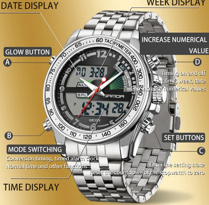 Reloj SANDA 3307 Silver Edition
