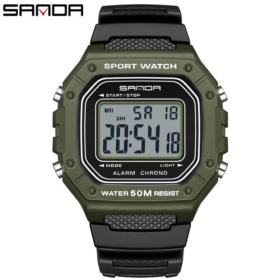 Reloj SANDA Verde Classic Digital
