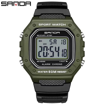 Reloj SANDA Verde Classic Digital