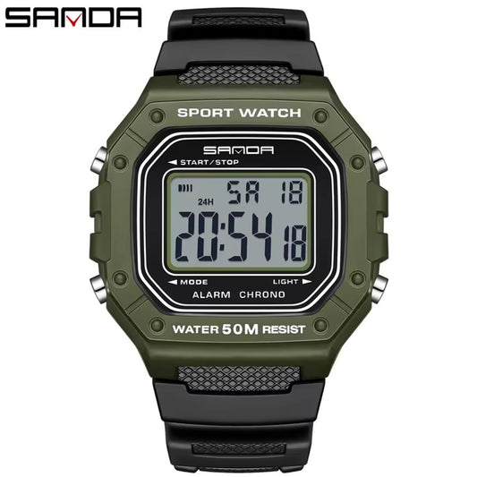 Reloj SANDA Verde Classic Digital