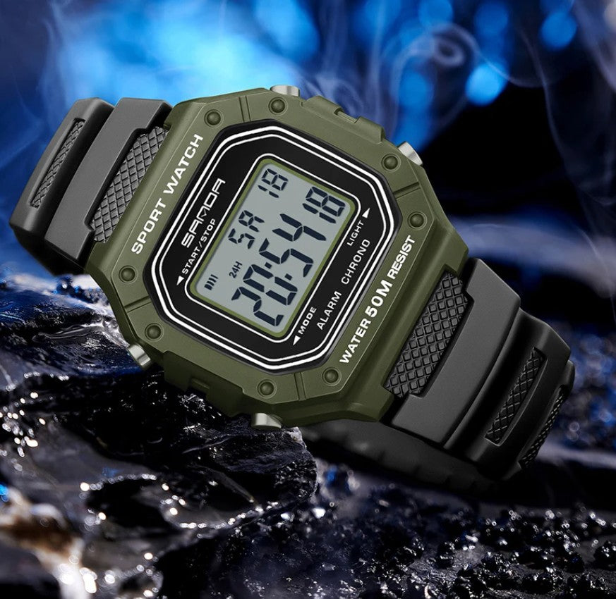 Reloj SANDA Verde Classic Digital