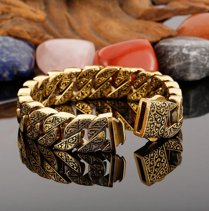 Pulsera Estilo Vikingo Gold 20.5cm