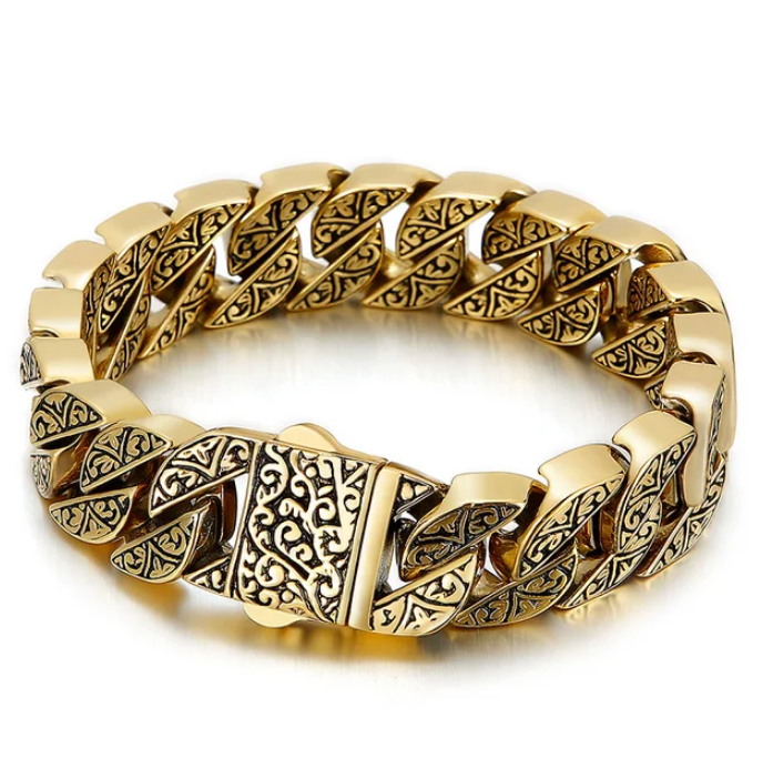 Pulsera Estilo Vikingo Gold 20.5cm
